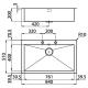 FOSTER@1219.050 Vasca QUADRA 1V.SF / Inox