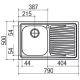 JOLLYNOX@1I80/1.91SK Lavello VEGA 79 1v / Inox.Sx